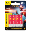 Imagem de PILHA ALCALINA ULTRA AA LR6 BLISTER C/ 4 PECAS PIX - 022-6003