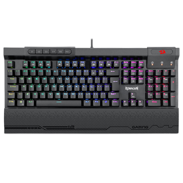 Imagem de Teclado Mecanico Redragon Surya 2 K563rgb-1 Pt-Blue Switch Azul