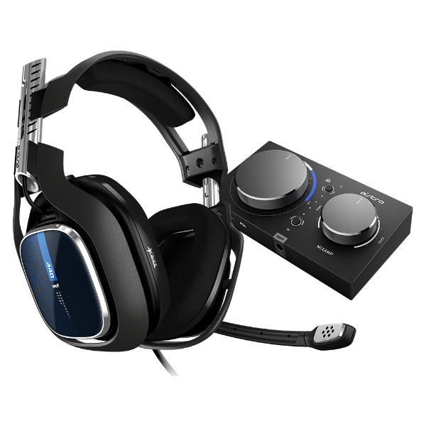 Imagem de Headset Astro Gaming A40 Tr + Mixamp Pro Tr Gen 4 Com Áudio Dolby Para Ps4, Pc E Mac - Preto/Azul - 939-001791