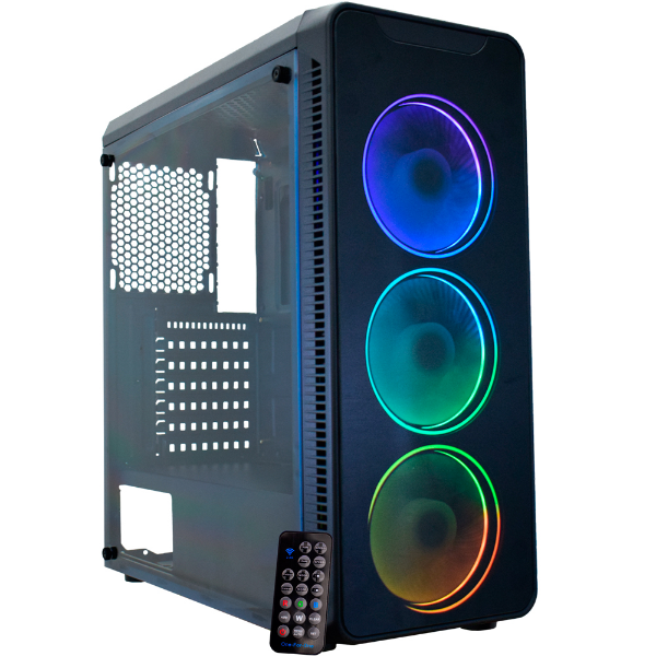 Imagem de Gabinete Gamer K-Mex Cg- A2g8 Infinity Streamer 3 C/Fans - Cga2g8rh0012b0x