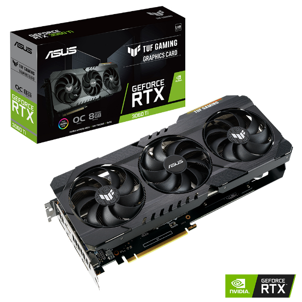 Imagem de Placa De Video Asus Geforce Rtx 3060ti Oc Tuf Gaming V2 8gb Gddr6 256bit Tuf-Rtx3060ti-O8g-V2-Gaming