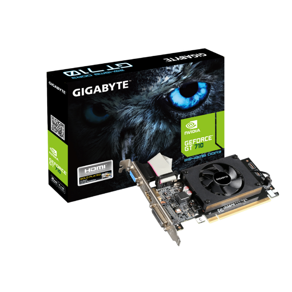 Imagem de Placa De Video Gigabyte Geforce Gt 710 2gb Ddr3 64-Bits Pci-E 2.0 Gv-N710d3-2gl Rev 2.0