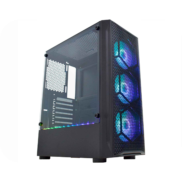 Imagem de Gabinete Gamer K-Mex Cg-02jt Boreas Ii Argb C/ Fans Preto - Cg02jtrh002cb0x