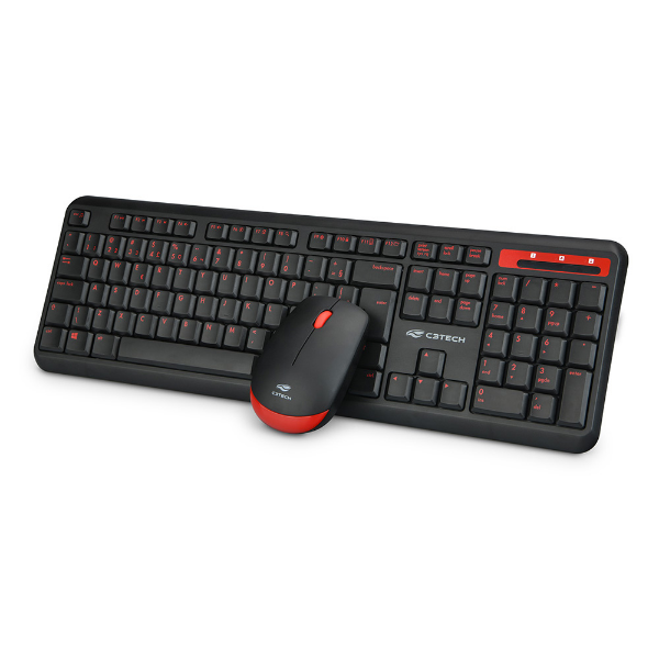 Imagem de Kit Mouse E Teclado C3tech Sem Fio Pto - K-W100bk