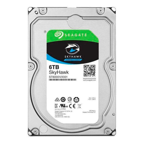 Imagem de Hd Seagate Surveillance Skyhawk 6tb 3.5" Cache 256mb 5400rpm Sata St6000vx001