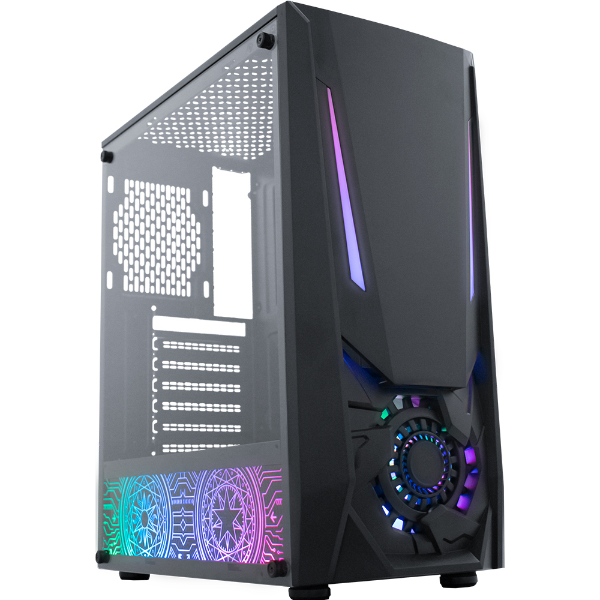 Imagem de Gabinete Gamer K-Mex Jaeger Iii Cg-03tj C/ Fita Led E Fan Rgb - Cg03tjrh003cb0x