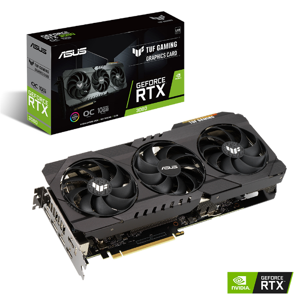 Imagem de Placa De Video Asus Geforce Rtx 3080 Oc Tuf Gaming V2 10gb Gddr6x 320-Bit Tuf-Rtx3080-O10g-V2-Gaming