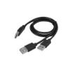 Imagem de Cabo Usb Y 2.0 - 1 Usb A Macho + 2 Usb A Macho - 80 Cm 5+ - 018-1415