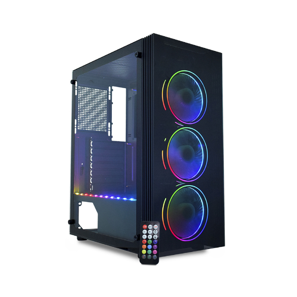 Imagem de Gabinete Gamer K-Mex Cg-05z5 Asgard Ritmico C/Fans Preto - Cg05z5rh005cb0x