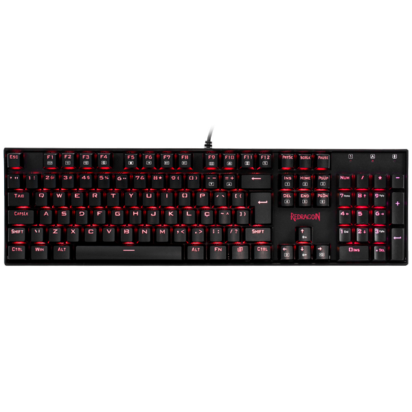 Imagem de Teclado Mecanico Redragon Mitra K551-1 Single Color Switch Vermelho