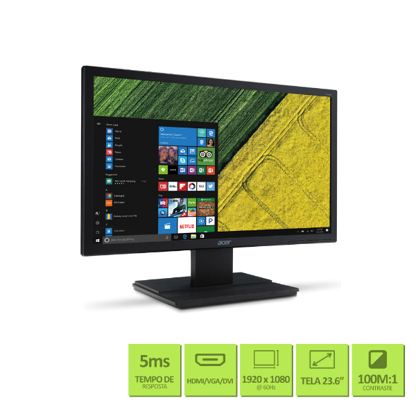 Imagem de Monitor Full Hd Monitor Led 24p Acer V246hl Fullhd Vga Hdmi Dvi