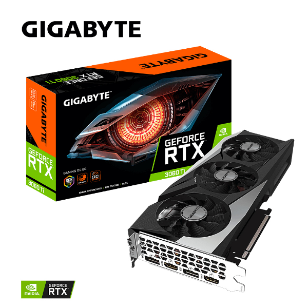 Imagem de Placa De Video Gigabyte Geforce Rtx 3060 Ti Gaming Oc 8gb Gddr6 256-Bits Gv-N306tgaming Oc-8gd 2.0