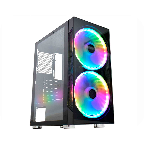 Imagem de Gabinete Gamer Anjo Combatii Cg02a1 Latvidro Fans/Font Preto