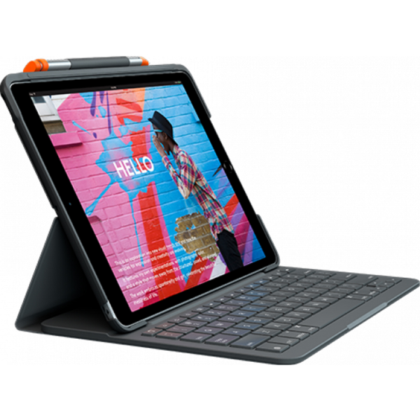 Imagem de Capa Com Teclado Logitech Slim Folio Para Ipad 7ª E 8ª Geração - 920-009460