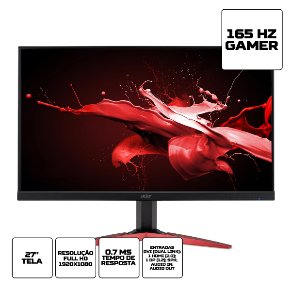 Imagem de Monitor 240hz Monitor Led 27p Acer Kg271 Gamer Fhd