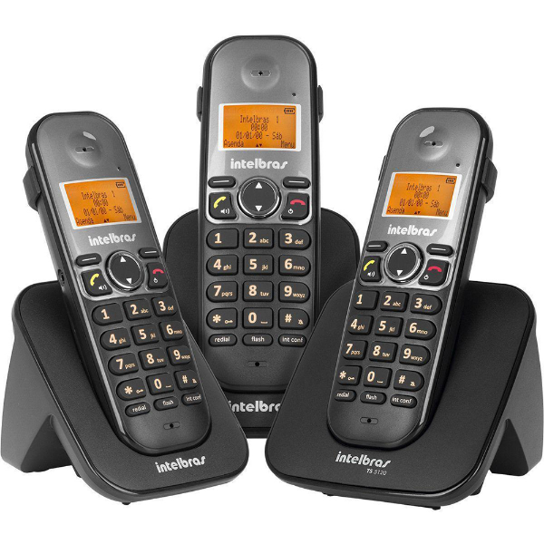 Imagem de Telefone Intelbras Ts5123 Sem Fio Preto 2rm Adicionais