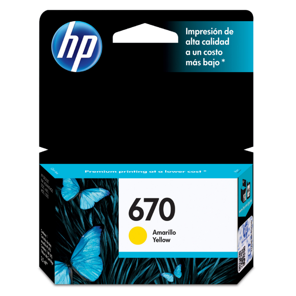 Imagem de Cartucho Hp Cz116ab N 670 Amarelo