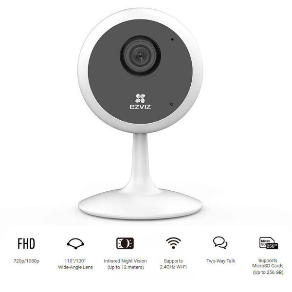 Imagem de Camera Ezviz C1c Ip 1mp Wifi Ir12m H.264 3d Dnr Suporte Sd Cs-C1c-D0-1d1wfr