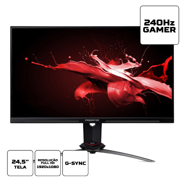 Imagem de Monitor 24,5" Acer Xb253q Gx Gamer / Fhd / Ips / Vesa / Displayhdr 400 / 240ghz