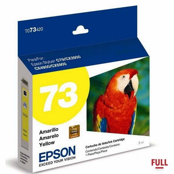 Imagem de Cartucho T073420br Epson Amarl C92 Cx5600 C110 Cx7300 Cx8300