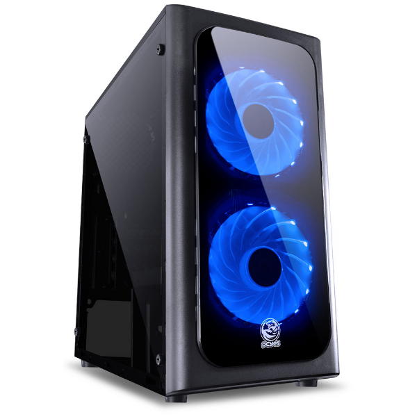 Imagem de Gabinete Gamer Pcyes Venus Lateral Acrilico C/Fan Led Azul Preto - Venptaz2fca