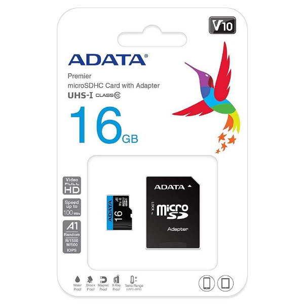 Imagem de Cartao Memoria Sd Adata Class 10uhs I 16gb Micro Adaptador