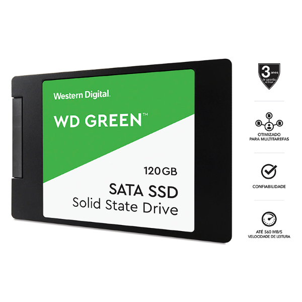 Imagem de M 2 Ssd Ssd Wd Green 120gbn 2,5p 7mm Sata3 Wds120g2g0a