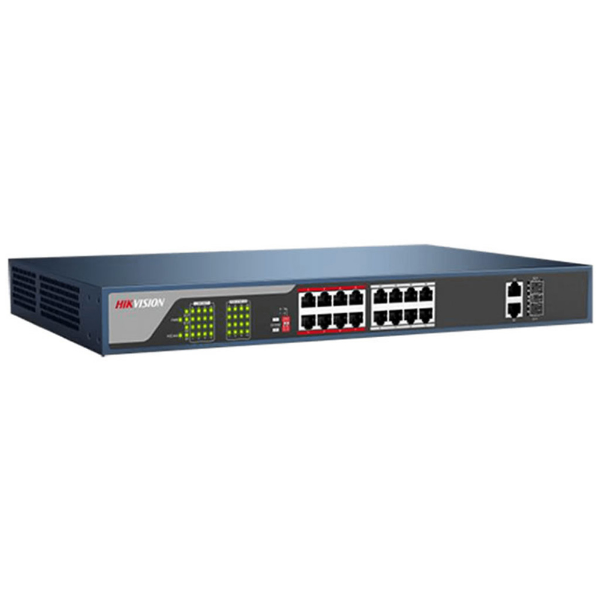 Imagem de Switch Hikvision 18p 16poe 1uplink 1sfp 802.3afat Naoger