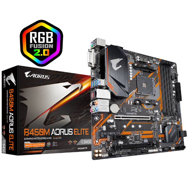 Imagem de Placa Mae Gamer Placa Mae Amd Gigabyte B450m Aorus Elite Ddr4