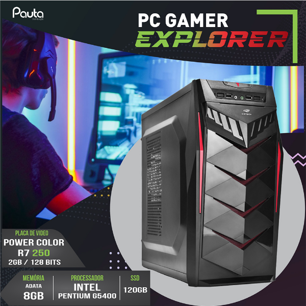 Imagem de Pcpauta Gamer Explor Pentium G5400 120gbssd Freedos Radeon