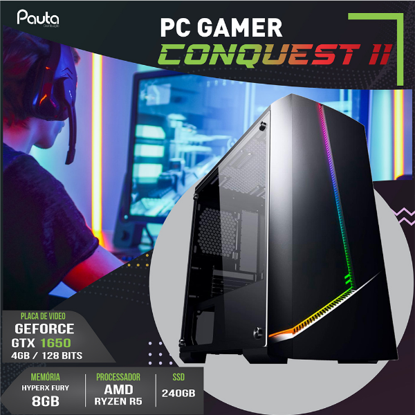 Imagem de Pc Gamer Pcpauta Gamer Conquest R5 3600 240gbssd Freedos Geforce