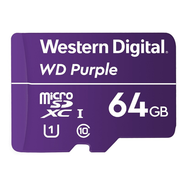 Imagem de Cartao Memoria Sd Wd Purple Class 10uhsi 64gb Wdd064g1p0c