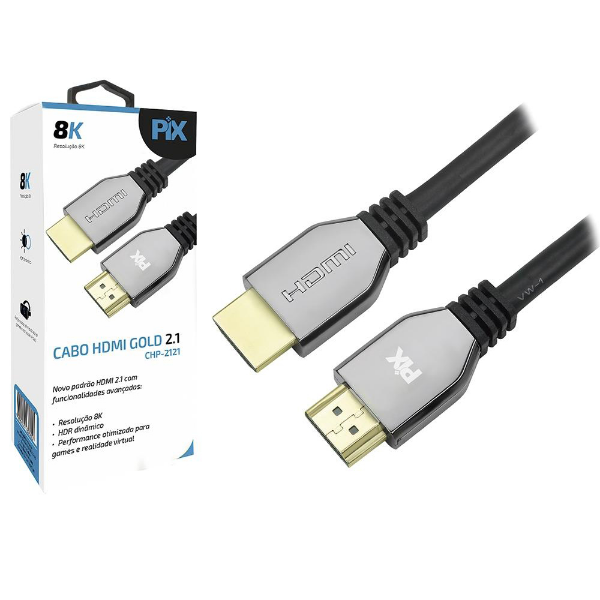 Imagem de Hdmi Adaptador Cabo Hdmi Chipsce 8k Hdr 19p 1.5m 018 2121