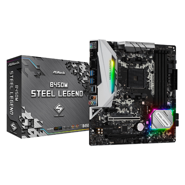 Imagem de Placa Mae Amd Asrock B450m Steel Legend Am4 90-Mxb9y0-A0bayz