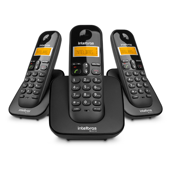 Imagem de Telefone Intelbras Ts3113 Sem Fio Preto 2rm Adicionais