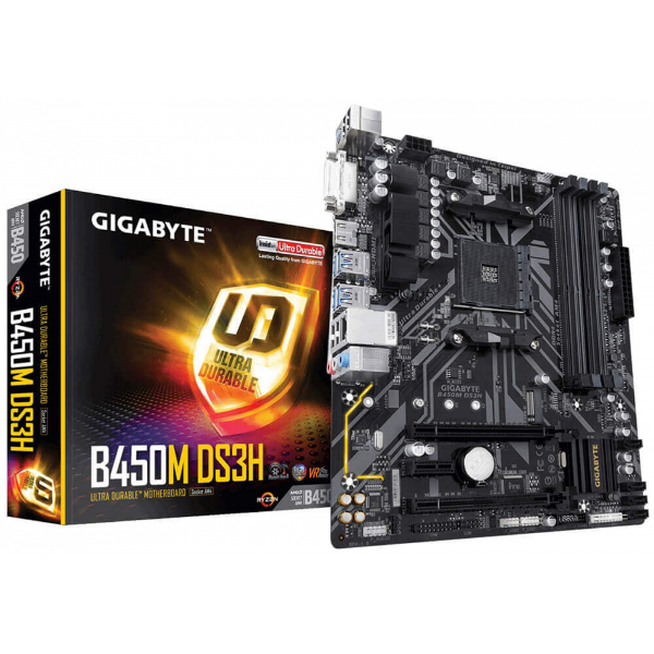 Imagem de Placa Mae B450m Placa Mae Amd Gigabyte B450m Ds3h Am4 Ddr4