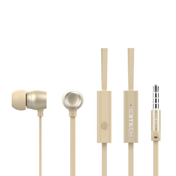 Imagem de Fone De Ouvido C3tech Ep-104gd Intra Auricular Spirit Dourado