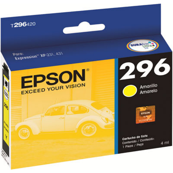 Imagem de Tinta Epson L3150 Cartucho T296420br Epson Amarelo Xp 231 Xp 431