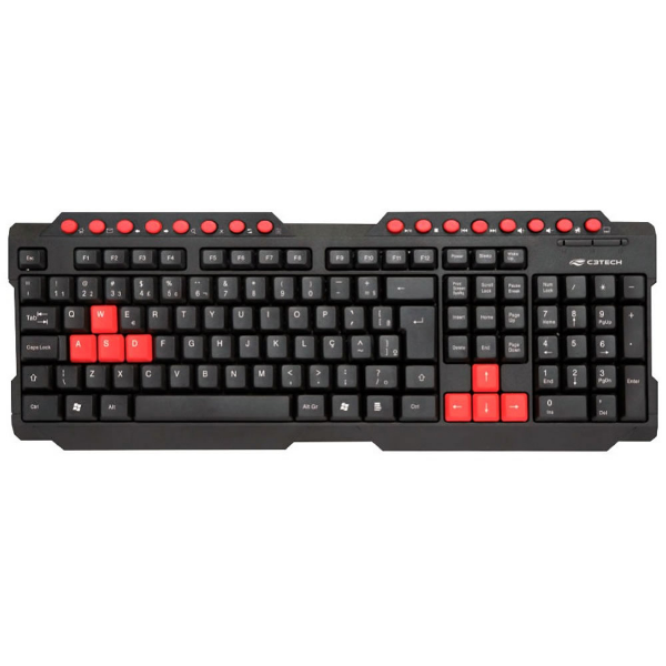 Imagem de Teclado Gamer Barato Teclado C3tech Gamer Kg10bk Usb Preto