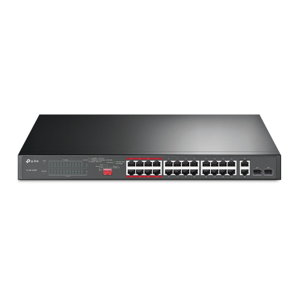 Imagem de Switch Poe+ 24 Portas 10/100 + 2 Portas 10/100/1000 Tp-Link Tl-Sl1226p