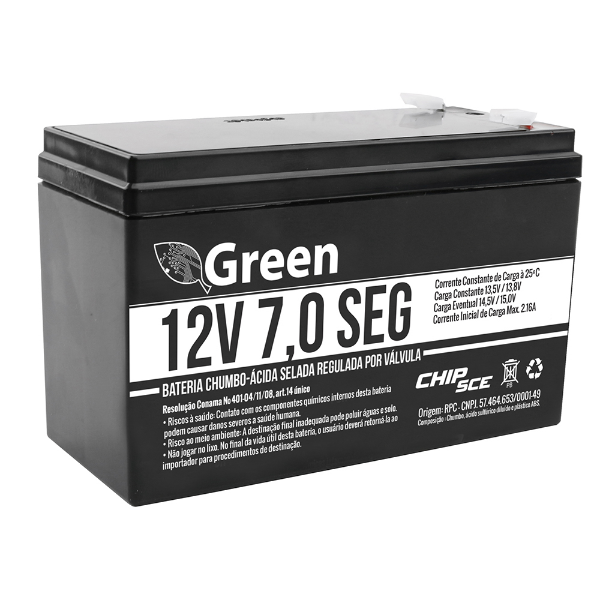 Imagem de Bateria Selada Green Chip Sce 12v Seg Alarme E Cerca Eletrica