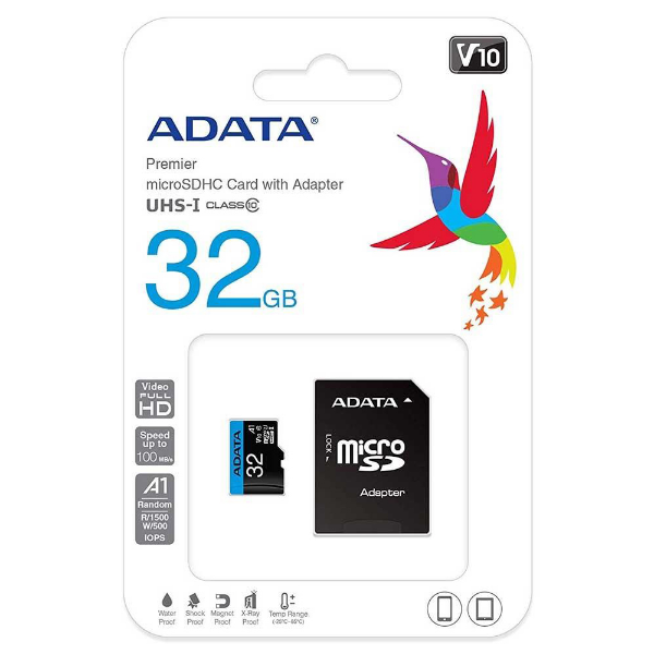 Imagem de Cartao Memoria Sd Adata Class 10uhs I 32gb Micro Adaptador