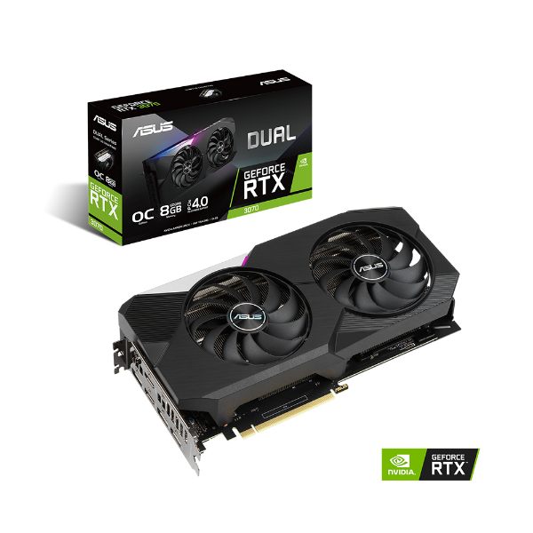 Imagem de Placa De Video Asus Geforce Rtx 3070 V2 Oc Dual 8gb Gddr6 256-Bit Dual-Rtx3070-O8g-V2