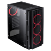 Imagem de Gabinete Desktop Mid Tower Atmos Fans Led Red Preto