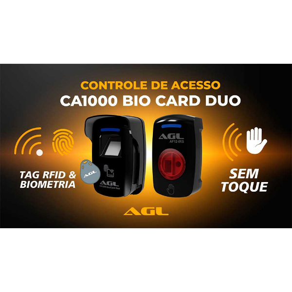 Imagem de Controle De Acesso Ca1000 Bio Card Duo Sobrepor Preto - Agl