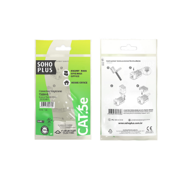 Mostrar detalhes de Conector Femea Keystone Rj45 Furukawa Sohoplus Cat5e T568b Imagem de Conector Femea Keystone Rj45 Furukawa Sohoplus Cat5e T568b