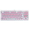 Imagem de Teclado Mecanico Redragon Kumara K552w-2 Single Color Branco/Vermelho