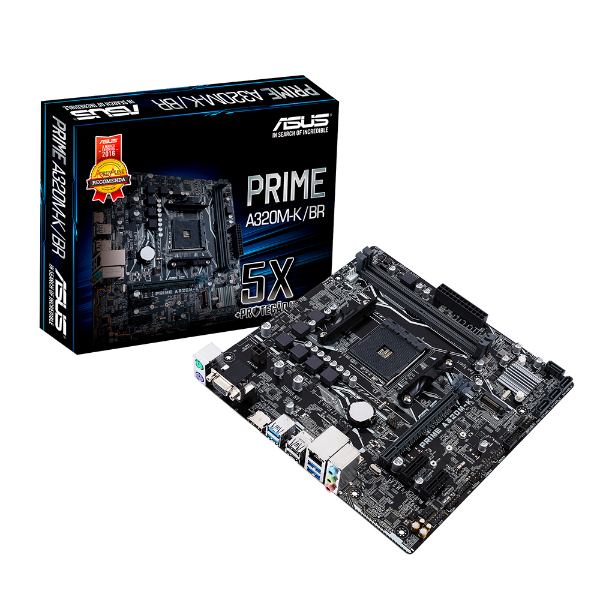 Imagem de Placa Mãe Asus Prime A320m-K/Br, Ddr4, Amd Am4, Micro Atx