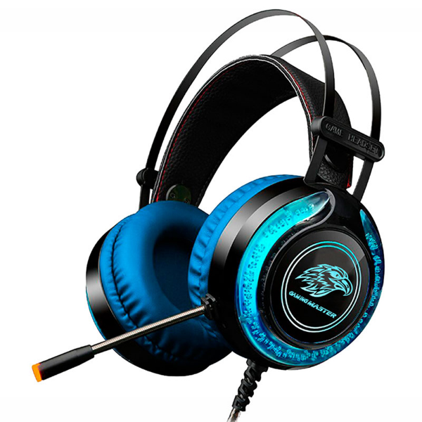 Imagem de Headset Gamer Kmex Mic Ars930 Preto Azul Led Rgb