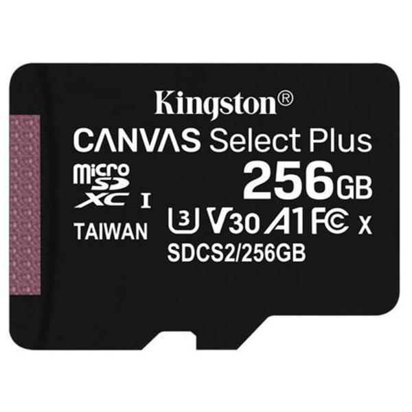 Imagem de Cartao De Memoria Sd Kingston Canvas Select Plus Class 10uhs-I 256gb Micro+Adaptador - Sdcs2/256gb